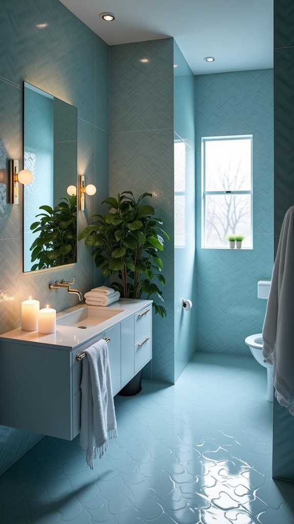 serene sky blue oasis