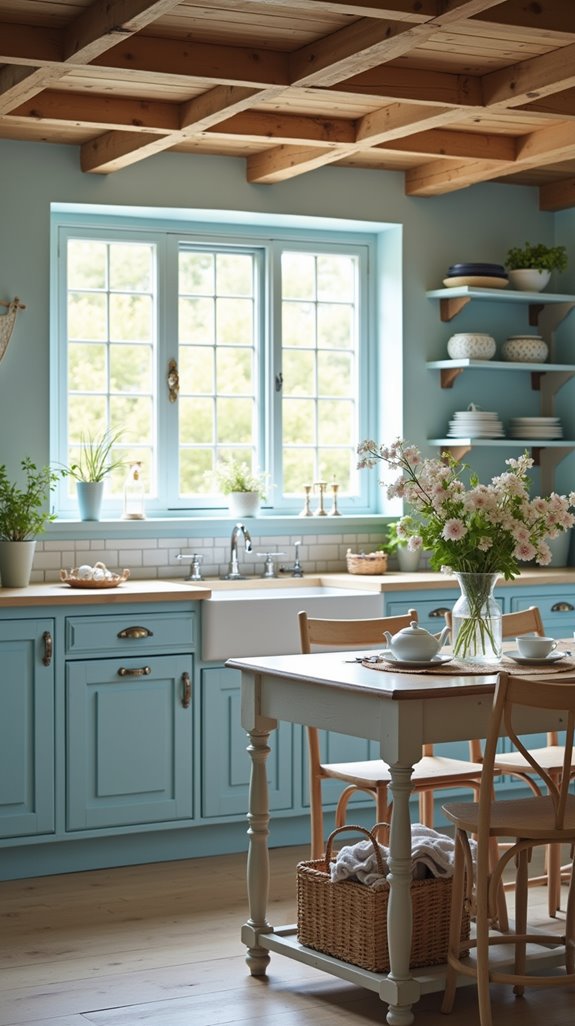 sky blue tranquility kitchen design