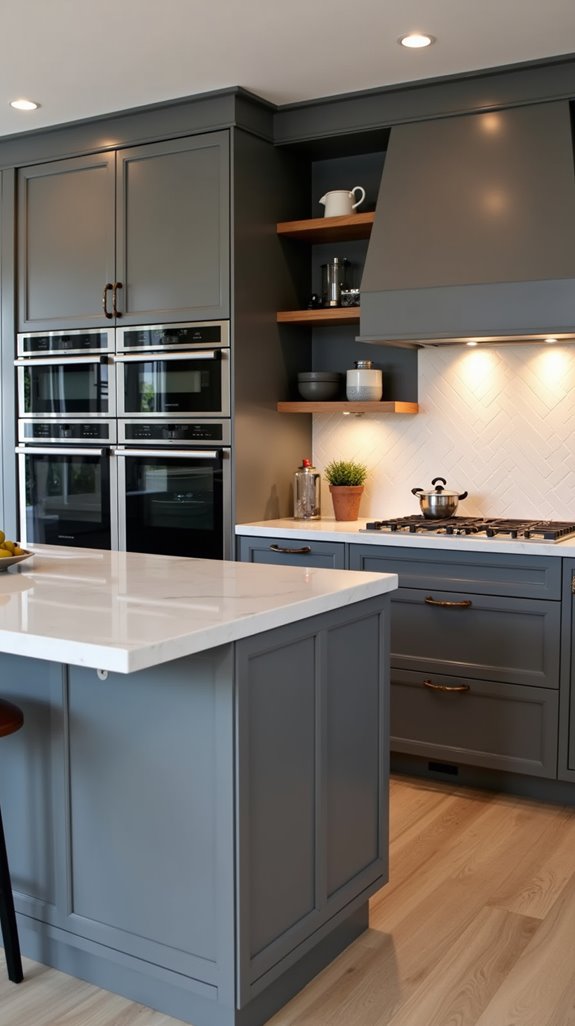 sleek gray kitchen appliances