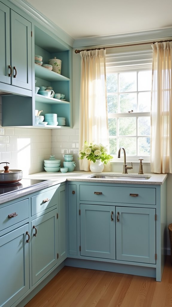 soft blue kitchen serenity