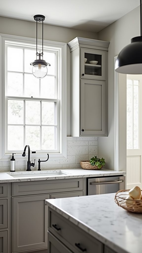 soft gray kitchen elegance