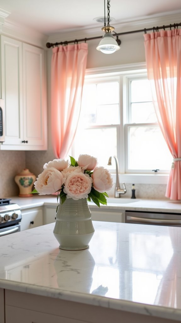 soft inviting pink ambiance