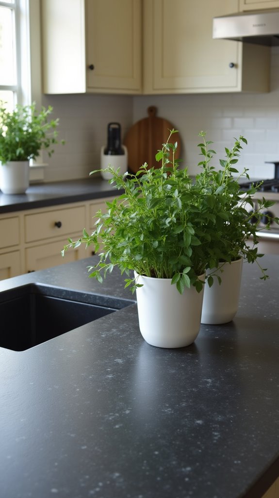 sophisticated dark slate countertops