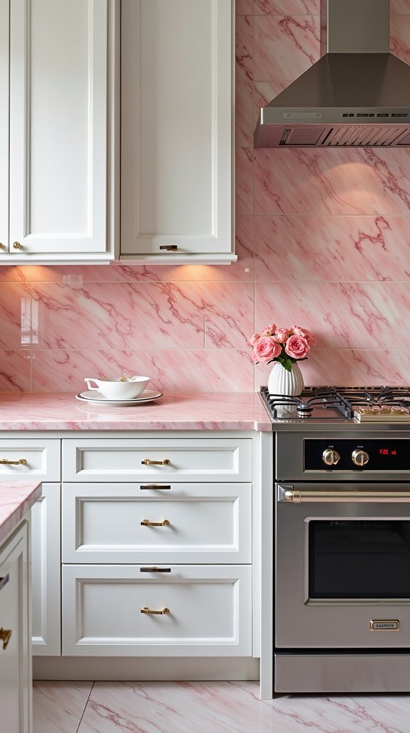 sophisticated pink marble elegance