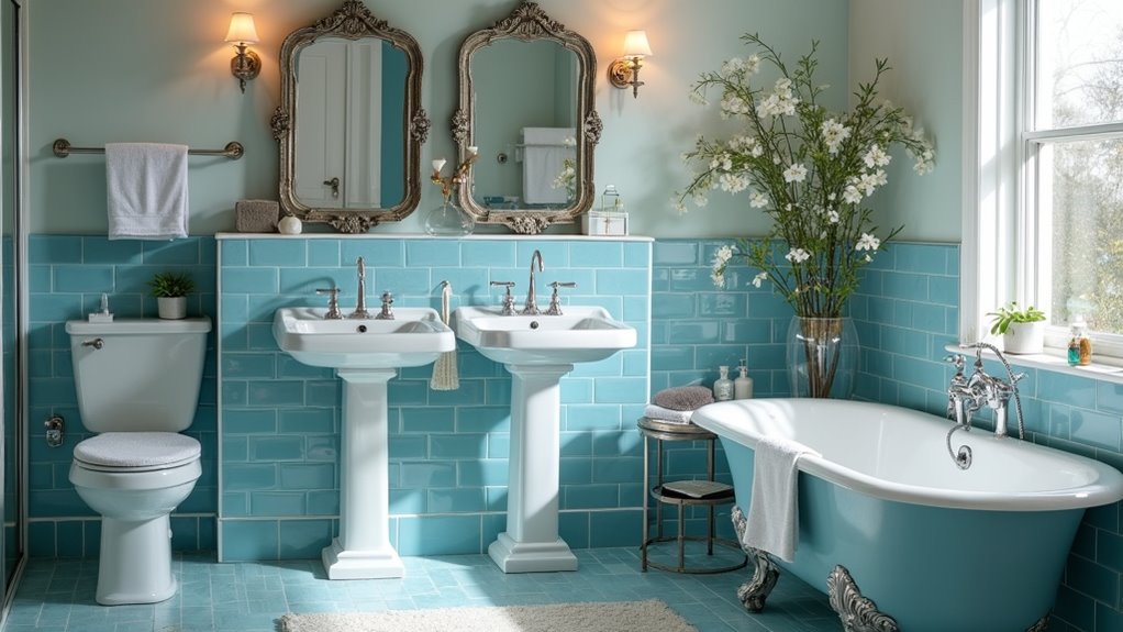 stunning french blue bathrooms