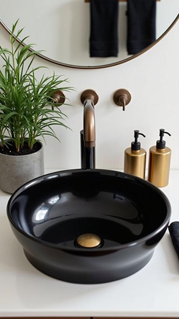 stylish accessories for black sinks