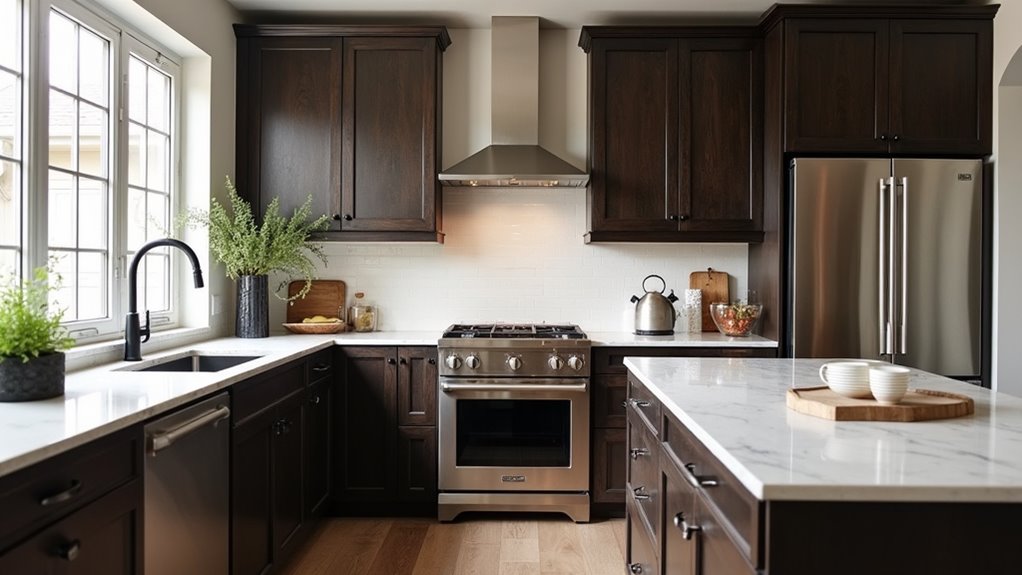 stylish espresso kitchen cabinets