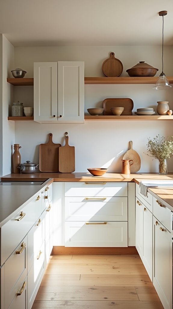 stylish functional open shelving