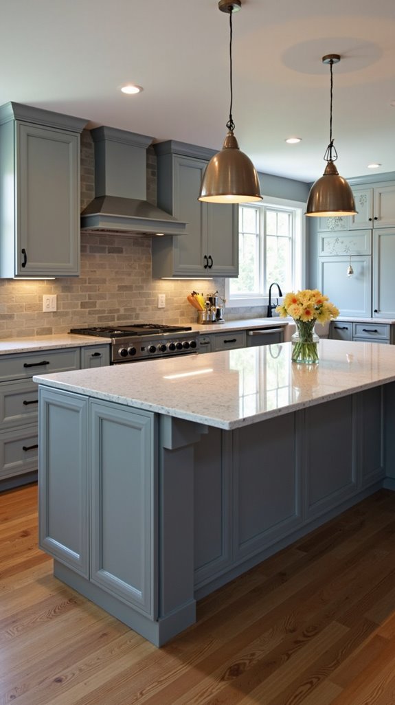 stylish gray kitchen islands