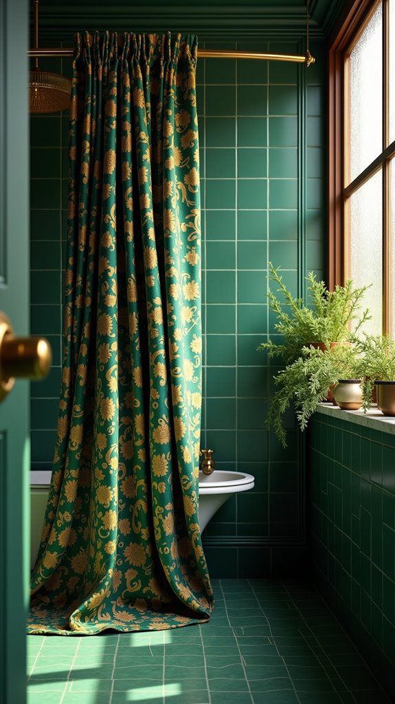 stylish green and gold