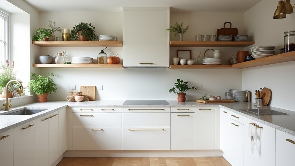 stylish white kitchen storage