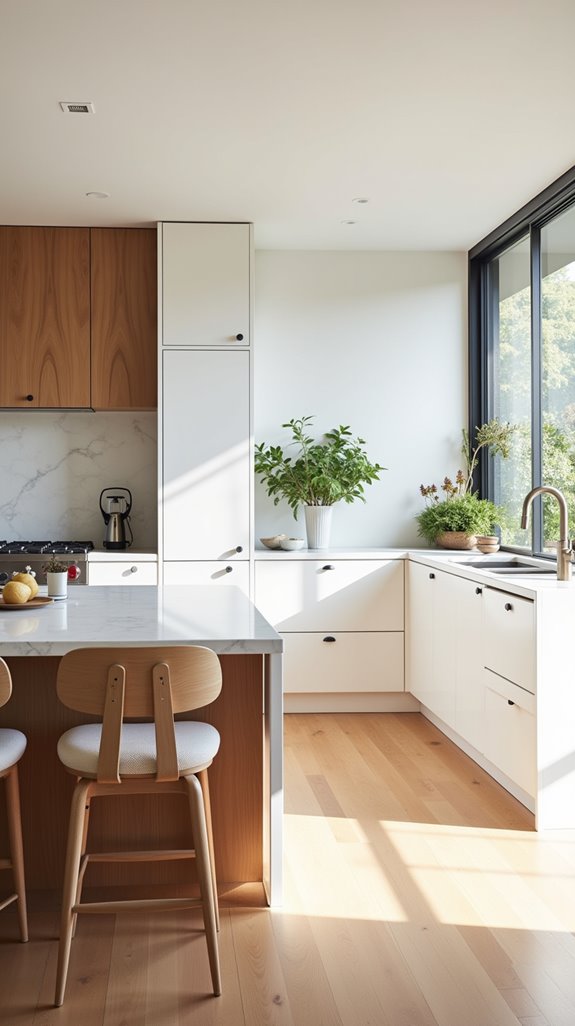 timber accents in kitchens