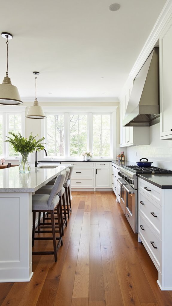 timber flooring enhances kitchens