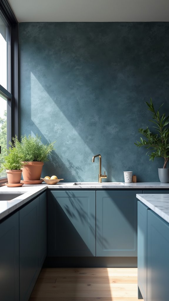 tranquil and sophisticated kitchen