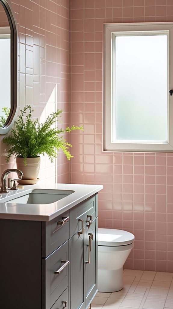 tranquil bathroom color blend