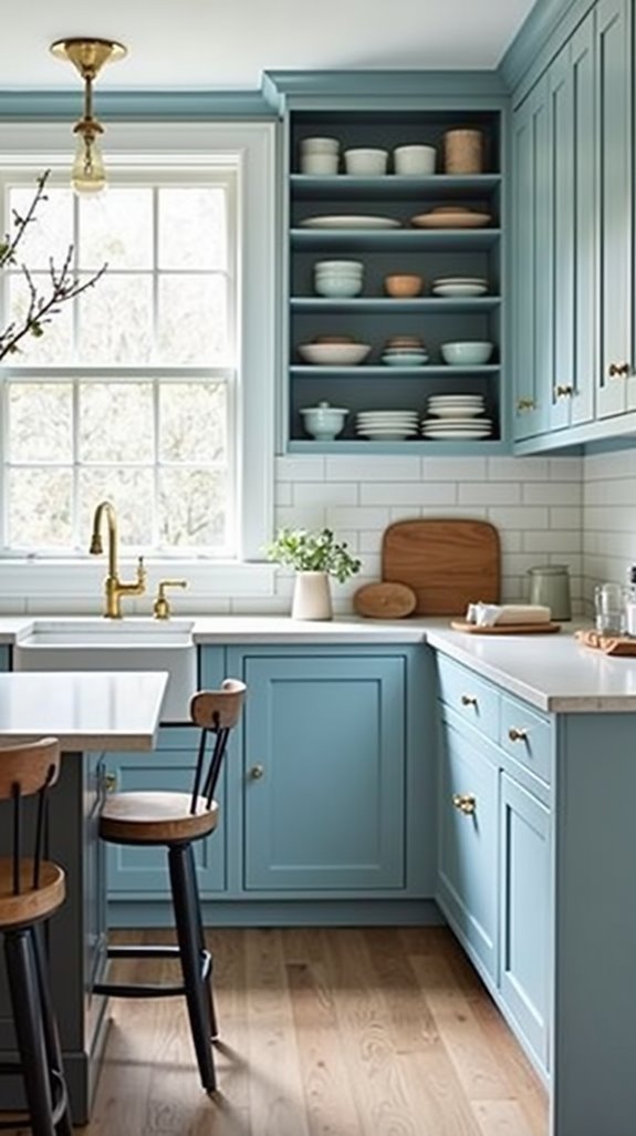 tranquil blue kitchen ambiance