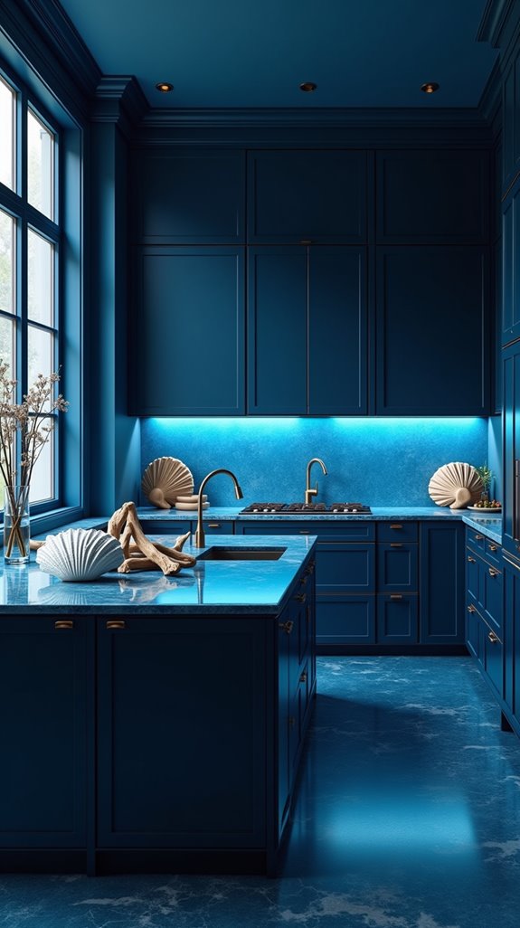 tranquil ocean blue elegance