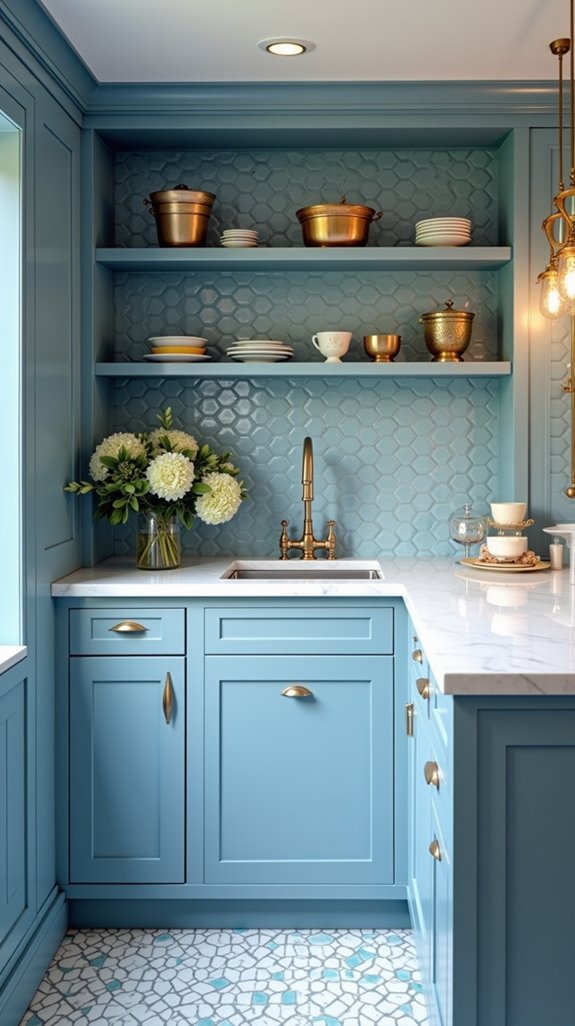 transform small blue kitchens