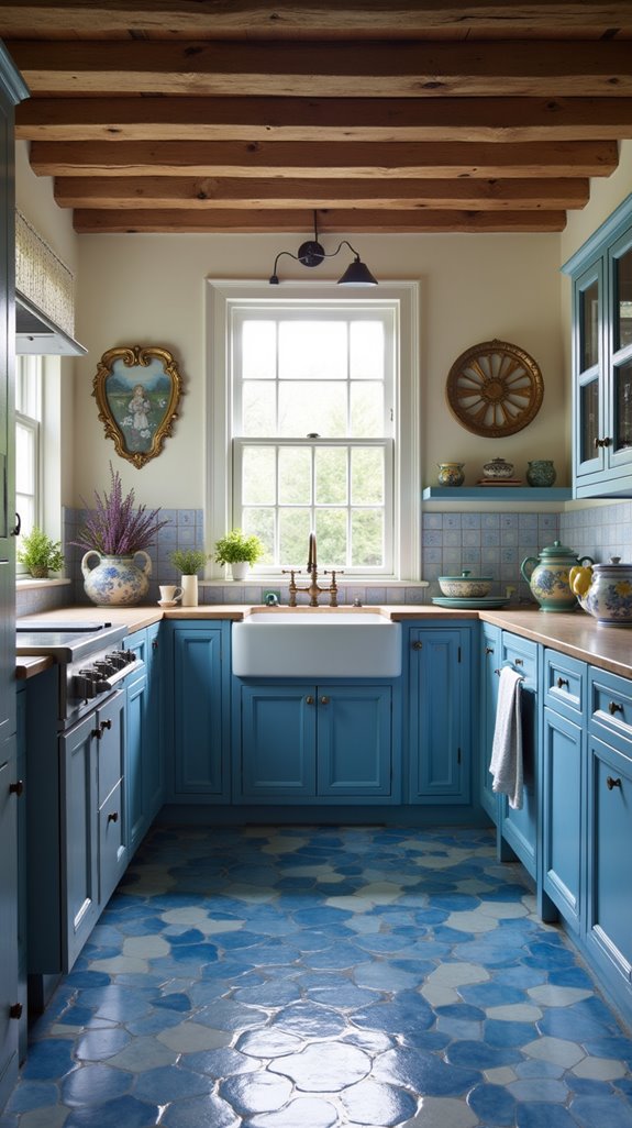 transformative blue tile flooring