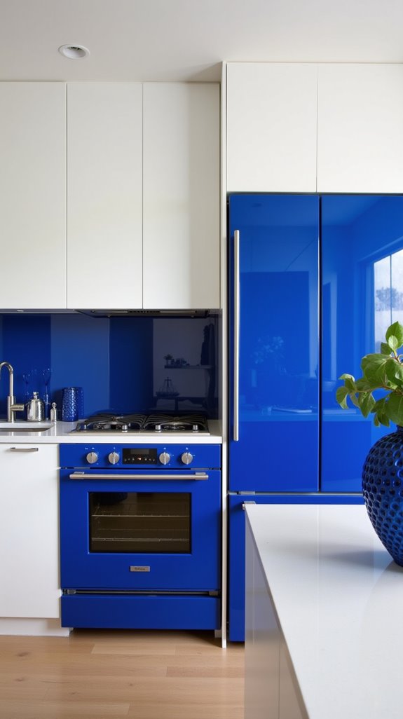 trendy royal blue appliances