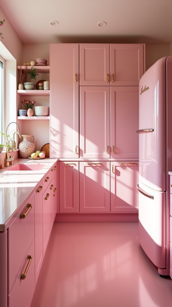 vibrant bubblegum kitchen design
