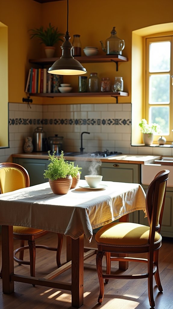 vibrant cozy mustard decor