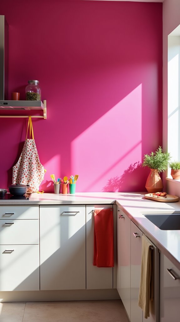 vibrant fuchsia kitchen inspiration