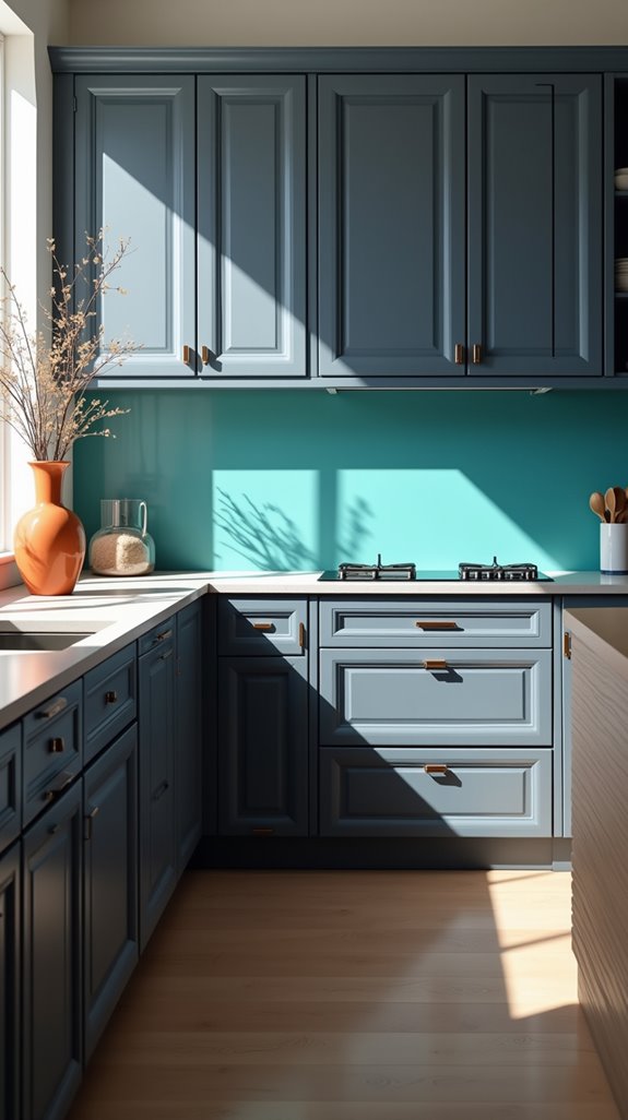 vibrant kitchen color combination