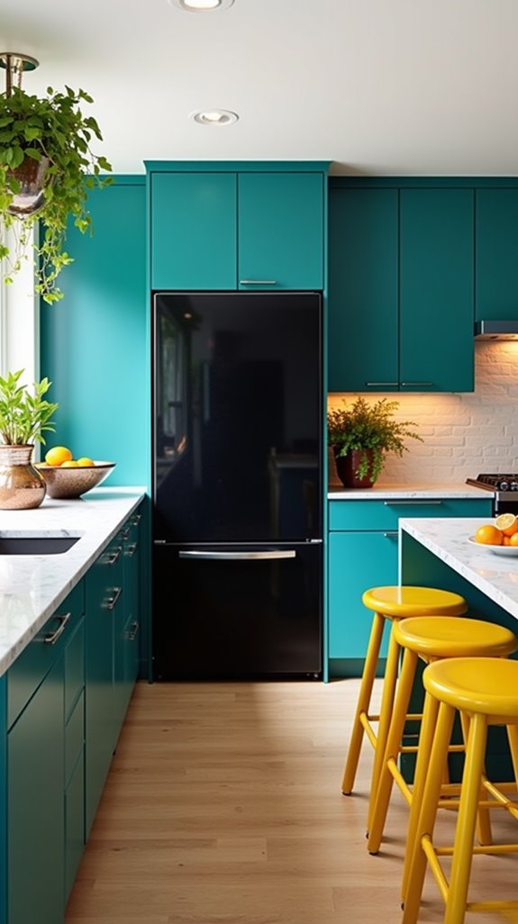 vibrant kitchen color contrast