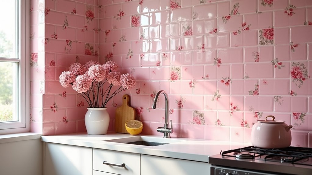 vibrant pink kitchen designs