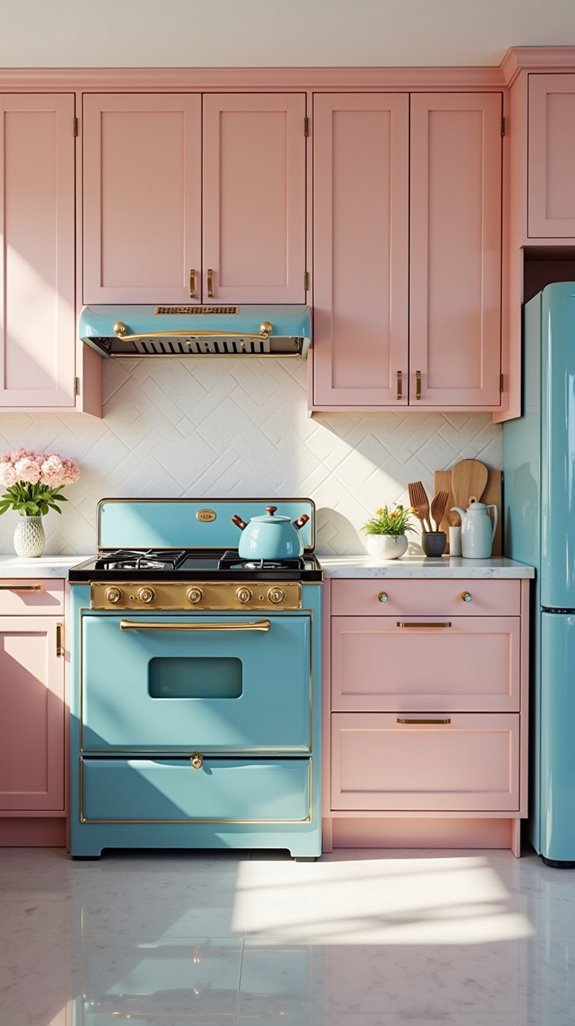 vintage blue meets modern pink