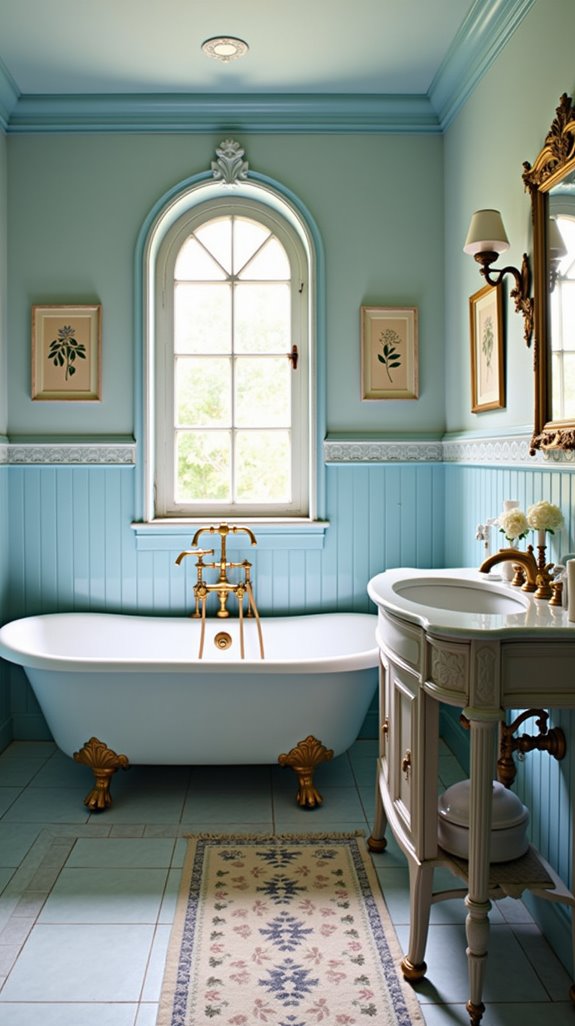 vintage charm in bathrooms