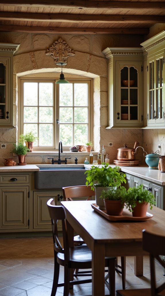 vintage stone kitchen charm