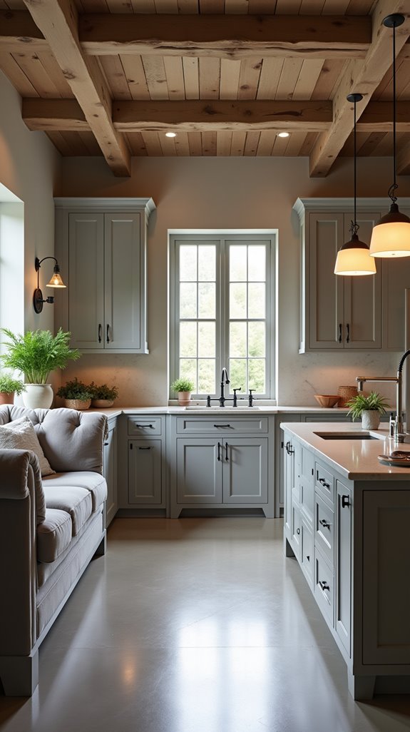 warm gray kitchen vibes