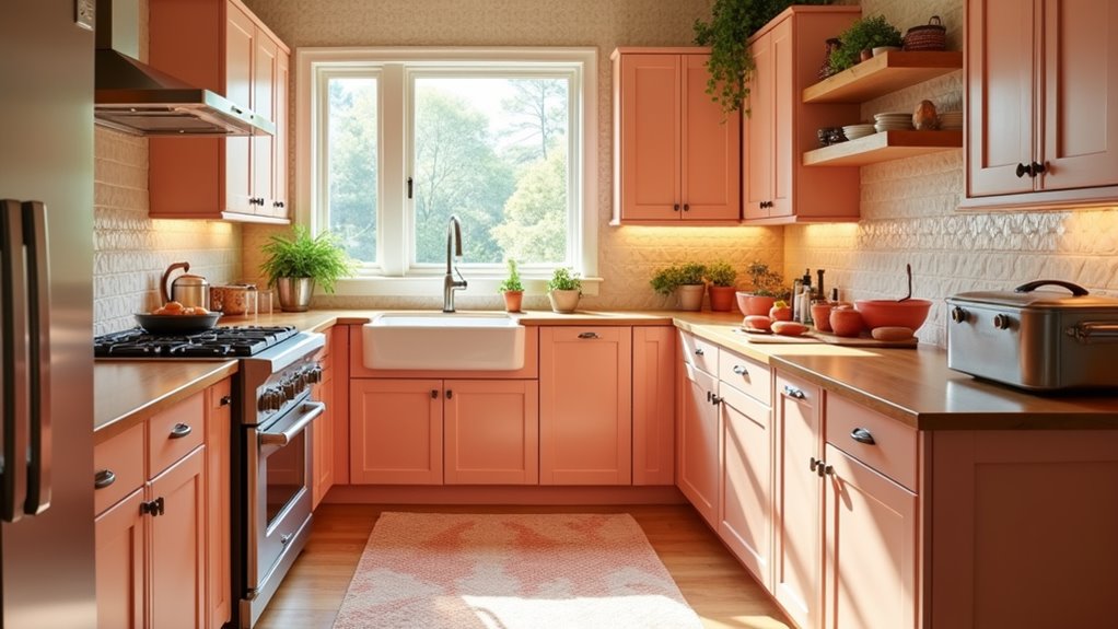 warm peach kitchen palettes