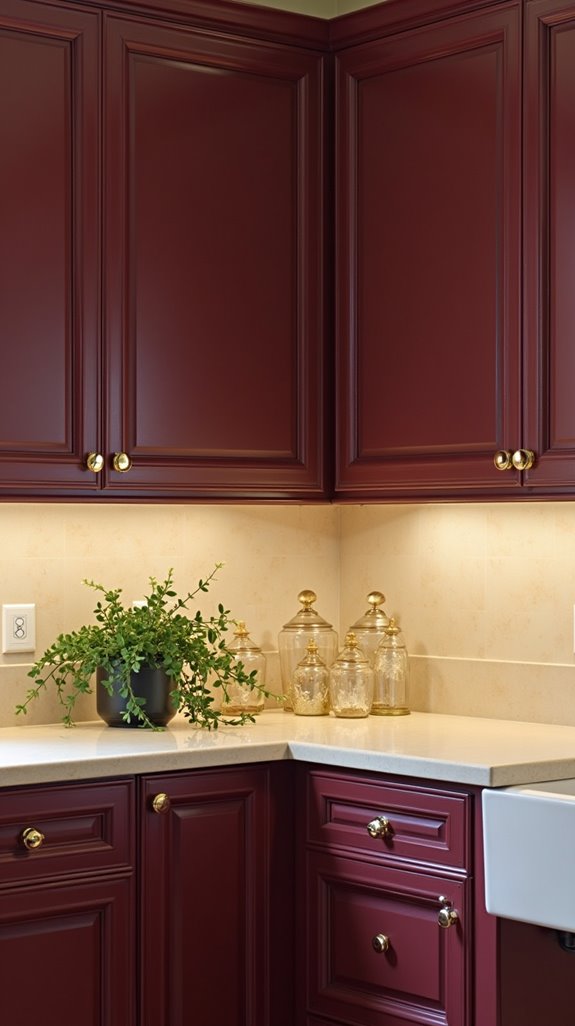 warm plum creamy accents