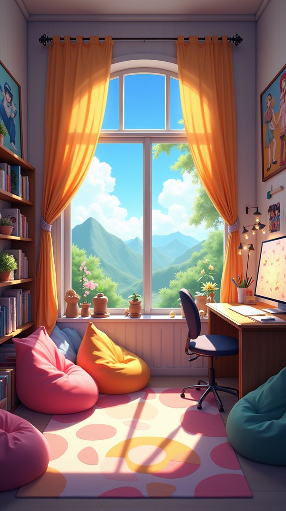 anime inspired window treatments