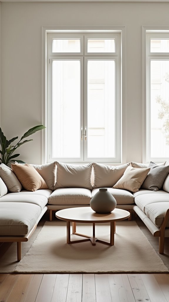 balanced minimalist living room