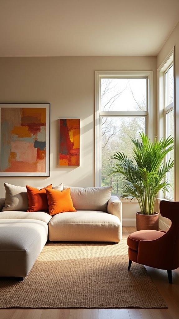 beige creates spacious tranquility