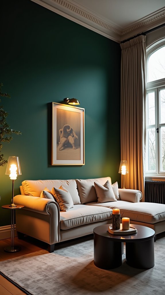 bold accent walls enhance spaces