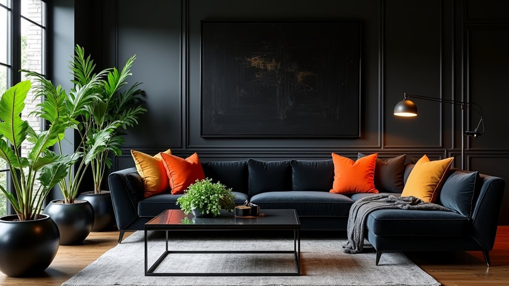 bold black living room ideas
