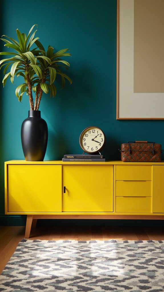 bold colorful tv stands