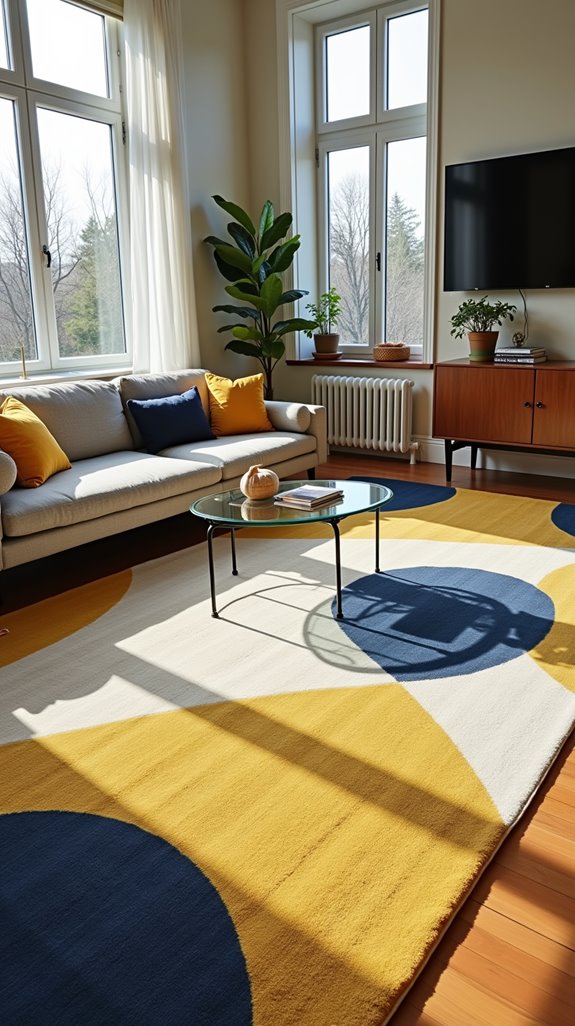 bold geometric rugs transform spaces