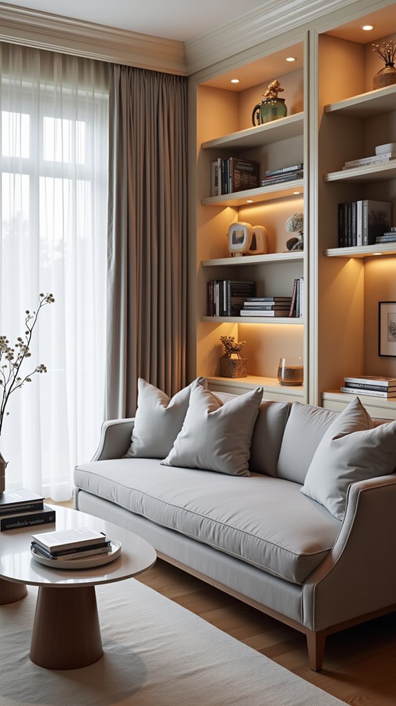 built in furniture enhances design