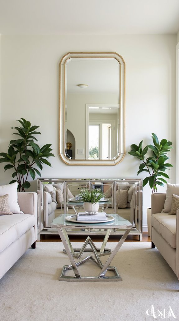 chic multifunctional mirrored furniture