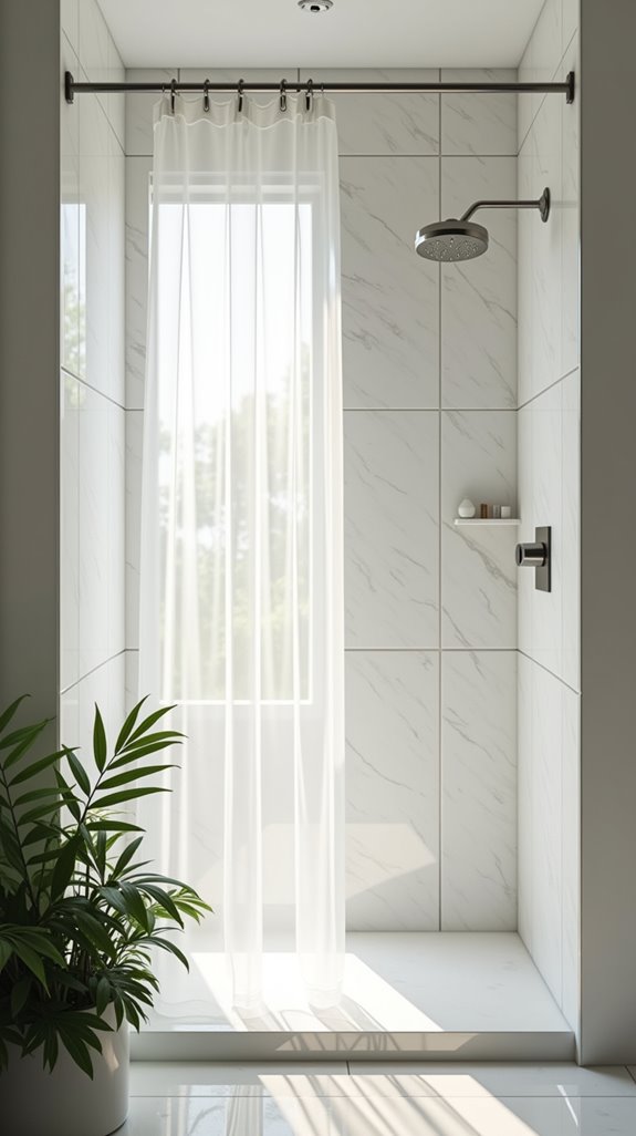 clear curtains create spaciousness