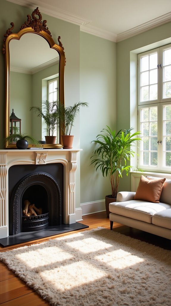 clever mirror accents brighten space