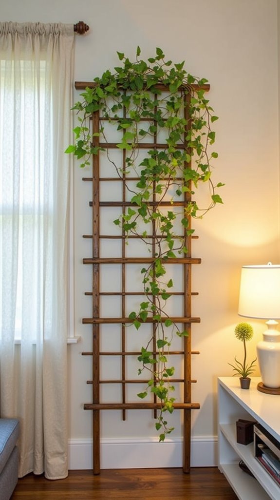climbing plants trellis installation