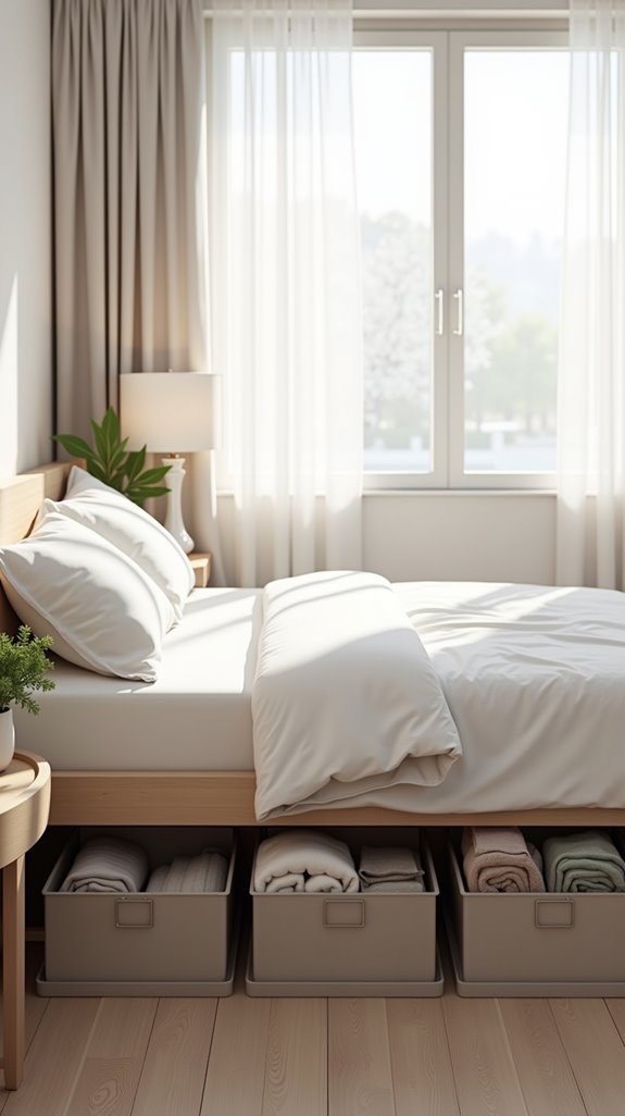 clutter free under bed storage