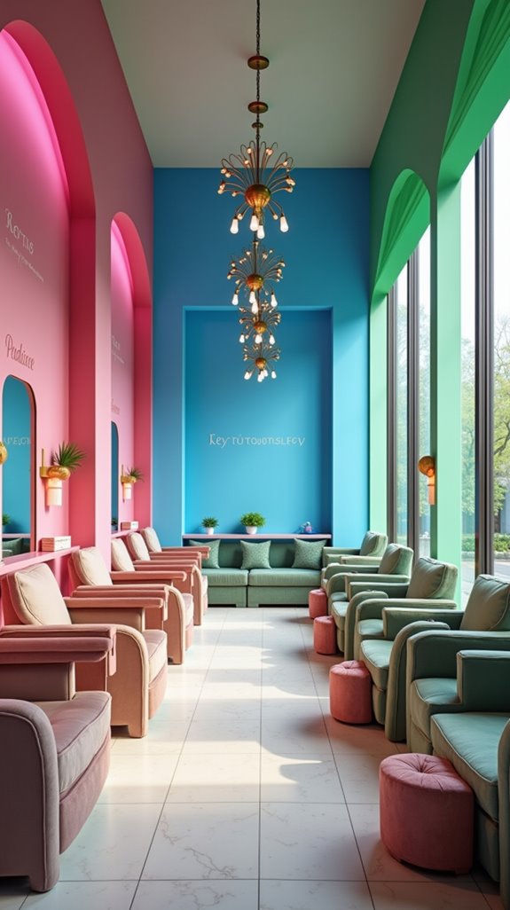 color coded nail salon navigation